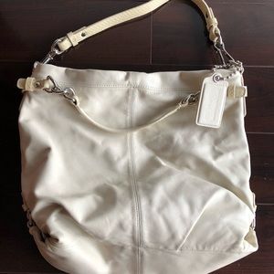 Coach white hobo bag.